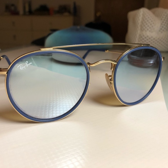 ray ban double bridge blue
